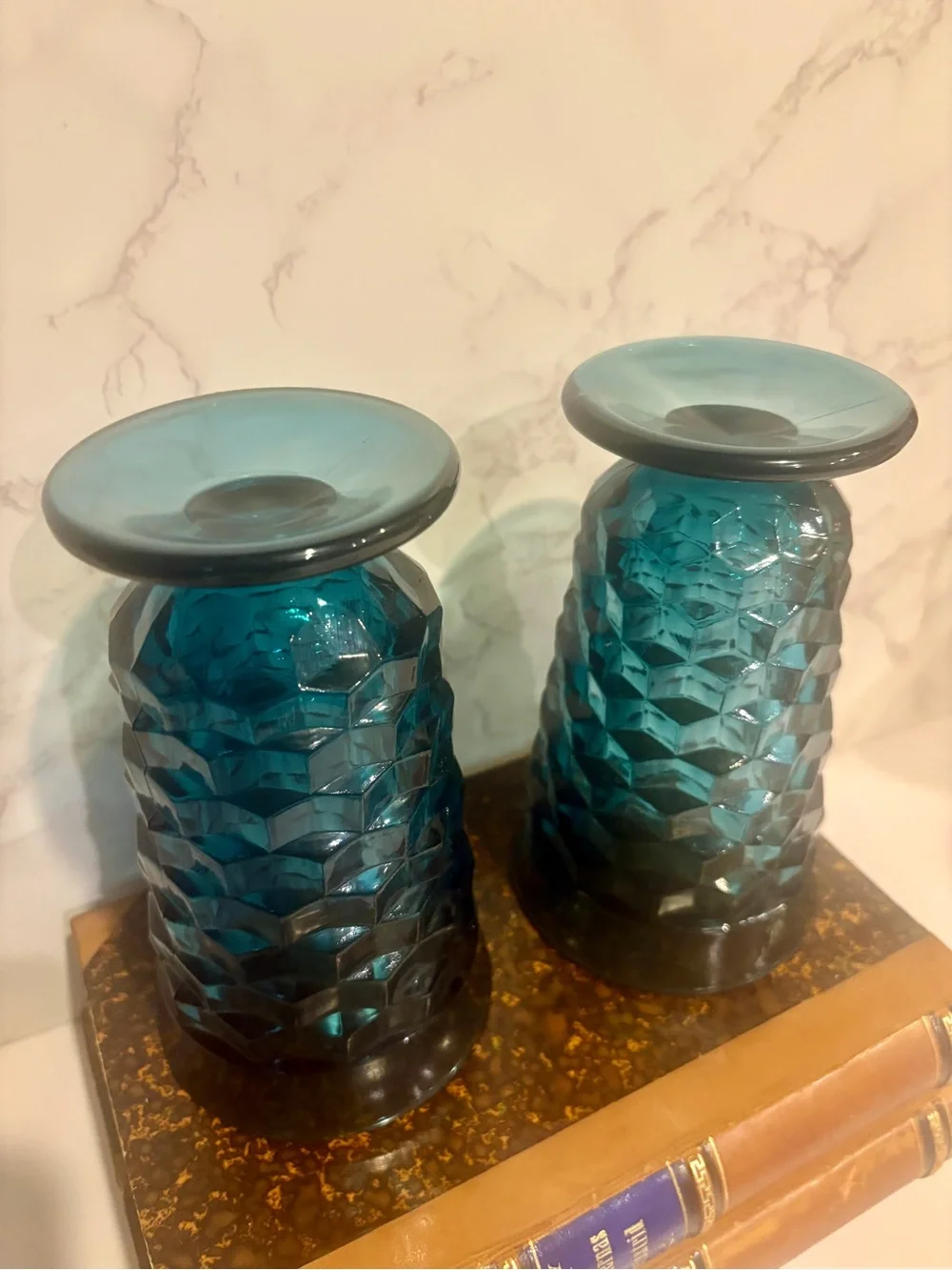 Pair of Riviera Blue Whitehall Tumblers